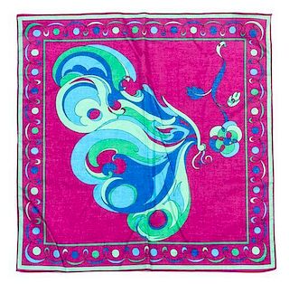 * A Group of Five Emilio Pucci Print Scarves,