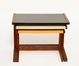 Josef Albers Manner Modern Formica Nesting Tables