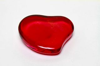 Elsa Peretti Tiffany & Co. Heart Glass Paperweight