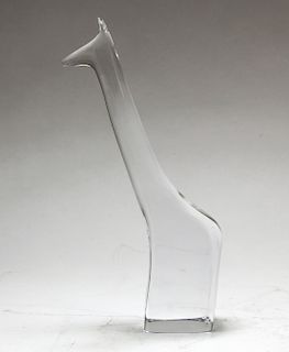Baccarat Colorless Crystal Giraffe Figurine