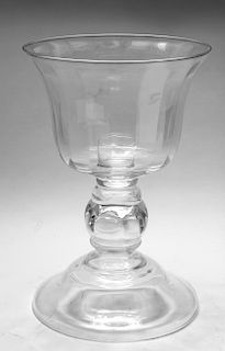 Colorless Glass Compote / Candle Holder