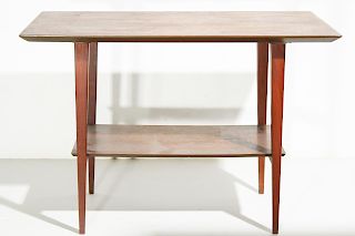 Mid-Century Modern Figured Mahogany Side Table