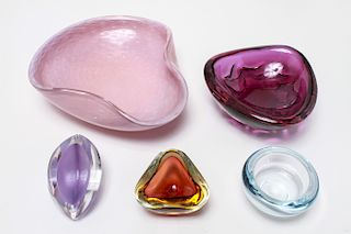 Murano & Scandinavian Art Glass Bowls, 5