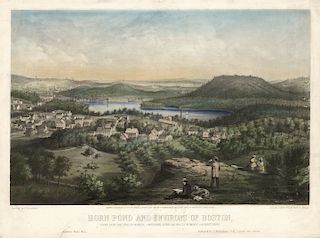 F. Richardson - Horn Pond and Environs of Boston