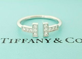Tiffany & Co. 18K White Gold 0.13 ct Diamond Ring
