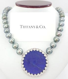 Tiffany & Co. 18K Paloma Picasso Lapis Lazuli Pendant