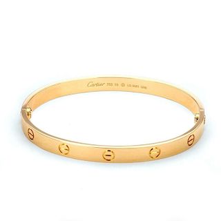 Cartier Love New Style 18k Rose Gold Bangle Size 19