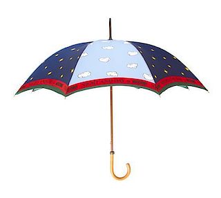 A Moschino Silk Umbrella,
