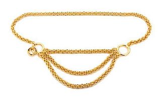 * A Paloma Picasso Goldtone Chain Link Belt,
