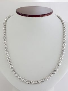 Tiffany & Co Platinum 4.29 ct Diamond Set Line Necklace