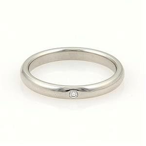 Tiffany & Co. Peretti Diamond Platinum 2.5mm Band Ring