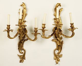 PR. OF 19TH C. FRENCH BRONZE WALL SCONCE