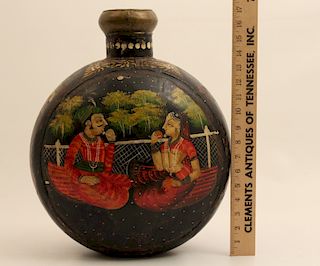 SOUTH ASIAN MOON FLASK SHAPED VESSEL