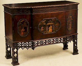 ENGLISH CHINESE CHIPPENDALE STYLE COMMODE