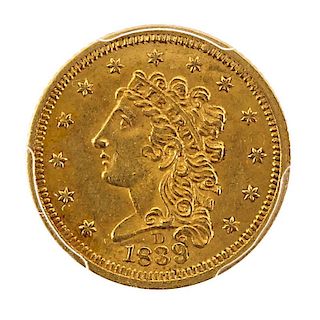 U.S. 1839-D GOLD $2.50 COIN