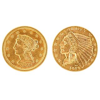 U.S. GOLD $2.50 COINS