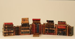 LIBRARY OF 66 LEATHER BOUND BOOKS