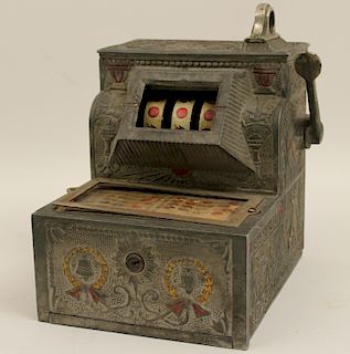 EARLY VICTORIAN TABLE TOP SLOT MACHINE
