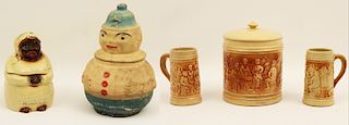 5 PC. LOT OF EARLY AMERICAN POTTERY