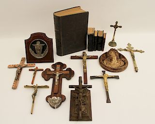 16 PC. MISC. LOT OF RELIGIOUS RELATED ITEMS