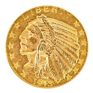 U.S. 1913 INDIAN HEAD GOLD $10.00 COIN