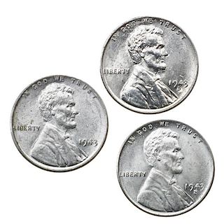 U.S. 1943, 1943-D, 1943-S 1C COINS