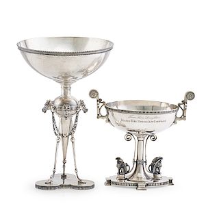 HOWARD & CO. STERLING SILVER FOOTED BOWLS