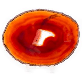 An amber geode.