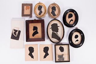 A collection of 19th and 20th century silhouettes.