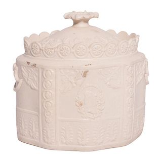 Early 19th century Castleford creamware sugar pot for the American market.
