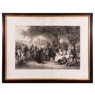 19th century framed French Lithograph.