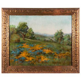 Early 20th C. plein air oil on canvas, M. Lucette Moore