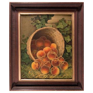 Mid 20th century print of peaches.