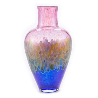 An art glass vase.