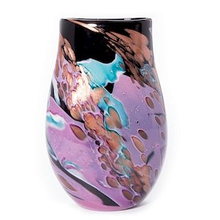 An art glass vase.