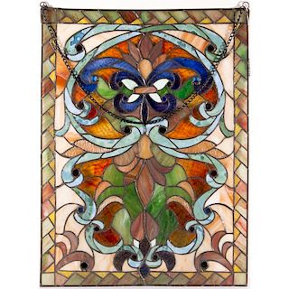 Stained glass panel.