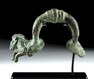 Roman Bronze Handle w/ Horse Galloping