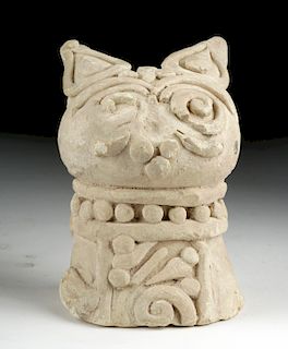 8th C. Seljuk Terracotta Figure - Abstract Feline