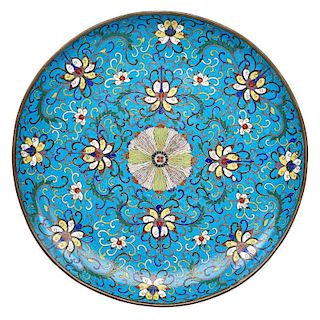 CHINESE CLOISONNE CHARGER