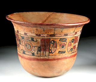 Large Mixtec Pottery Bowl - Feathered Serpent