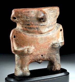 Unusual Standing Quimbaya Terracotta Male Idol