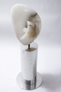 Signed Jordan Mid-Century Modern Alabaster Sculpture