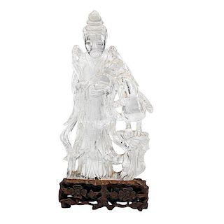 CHINESE ROCK CRYSTAL FIGURE