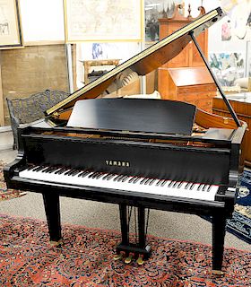 Yamaha black ebonized baby grand piano, GH1 model, serial # B5415519, in like new condition.  ht. 40 in., wd. 56 3/4 in., dp. 63 i...
