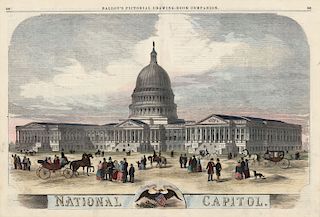 National Capitol - Ballou's Pictorial Wood Engaving 