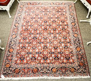 Oriental throw rug.  4'3" x 6'4"