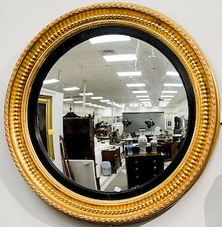 Federal convex mirror, 19th century.  overall dia. 28 1/4 in.