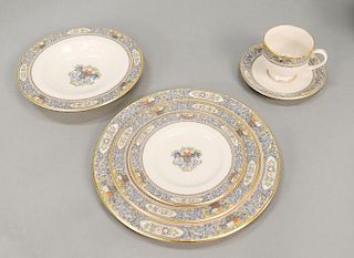 Lenox "Autumn" 88 piece porcelain dinner set, service for fourteen, marked Presidential Collection, Lenox Autumn Lenox to include 14...