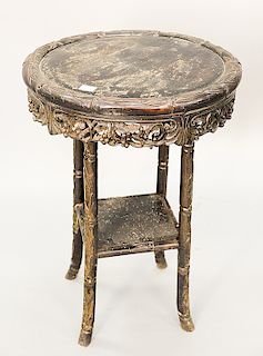 Chinese hardwood round stand.  ht. 30 in., dia. 22 in.  Provenance: From an estate in Lloyd Harbor, Long Island, New York