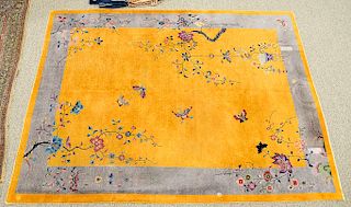 Chinese Oriental carpet (some wear).  9' x 11'8"